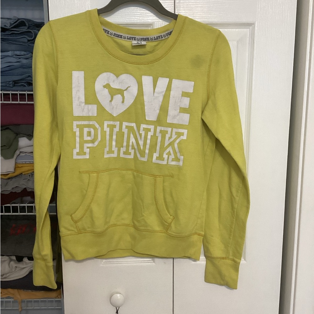PINK Victoria's Secret Lime Sweatshirt